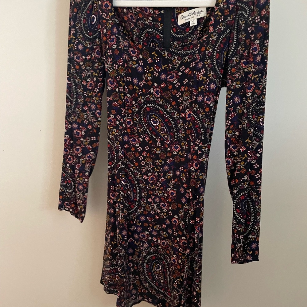 Miss Selfridge Floral Paisley Long Sleeve Dress